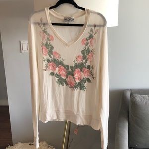 Wild fox sheer knit top